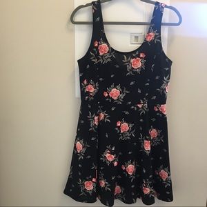 H&M Floral Print Skater Dress